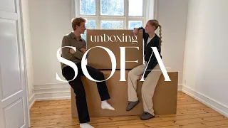 moving series | unboxing our new sofa & dining table