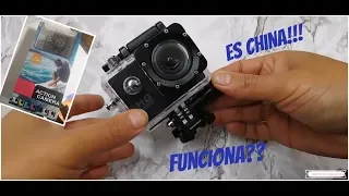 reseña camara deportiva económica china full HD 1080p tipo go pro