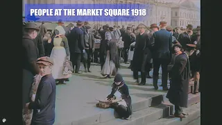 People at the Market Square | 4K | 60 FPS | AI Enhanced |