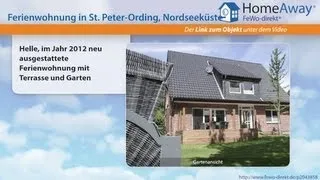 St. Peter-Ording: Helle, im Jahr 2012 neu ausgestattete Ferienwohnung mit - FeWo-direkt.de Video