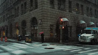 Snowy Street Photography in NYC