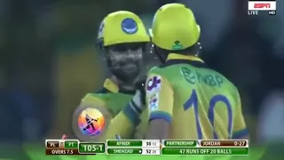 T10 2nd Semi Final Pakhtuns Vs Panjabi Legend Afridi's 5 sixes