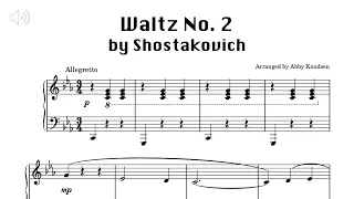 SIMPLIFIED Waltz No. 2 by Shostakovich | Piano Sheet Music