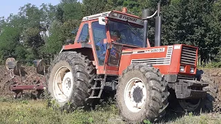 [SOUND] FIATAGRI 180-90 + ARATRO TRIVOMERE INTROSOLCO LORENZO MORO