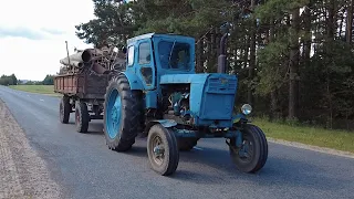 Едем покупать советский трактор Т-40  с прицепом полным металлолома!!!