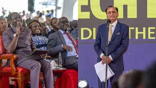 Devki billionaire Narendra Raval cracks up Ruto during commissioning of Cemtech Limited