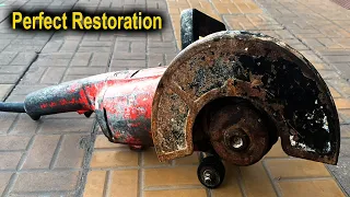 Restoration/ Old Rusty Hand-Held Circular Saw  - Restore Concrete Cutter Machine