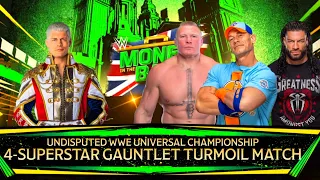 WWE2K24 Cody Rhodes vs John Cena & Brock Lesnar & Roman Reigns - Undisputed WWE Universal Title!