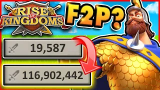 "I Got 116 MILLION POWER as F2P in Rise of Kingdoms... Almost." Rise of Kingdoms F2P Guide with Ace!