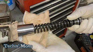 Harley Ultra Classic Makeover #10 Disassembling Front Forks Cleaning & Prep for Paint | Techn' Moto