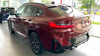 First Look ! BMW X4 M Sport 2023 - Piemont Red Color 4K