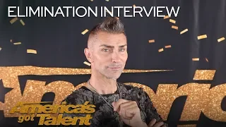 Elimination Interview: Aaron Crow Remains Speechless After AGT - America's Got Talent 2018