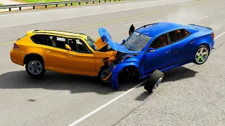 High Speed Traffic Car Crashes #177 - BeamNG Drive - beamng drive best crashes