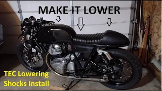 Lowering the Royal Enfield Continental GT 650