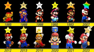 Evolution of Super star in Super Mario Bros Game and LEGO (1985~2023)