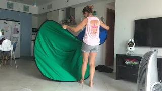 How to fold a portable green screen - SO EASY!