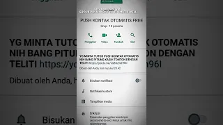 GROUB PUSH KONTAK OTOMATIS GRATIS ALIAS FREE BUAT KALIAN SATSET MASUK