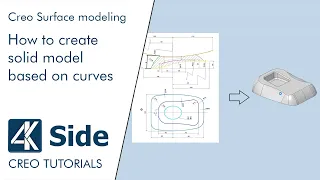 How to create solid model based on curves | Creo Surface modeling