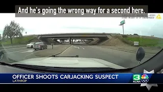 Lathrop police release body camera footage of domestic violence, carjacking suspect being shot by...