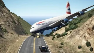 Thrilling Emergency Landing Of Gigantic Airbus 'a380' at Mount Meadows| GTA 5/ Airplane Landing...