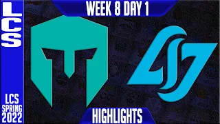 IMT vs CLG Highlights | LCS Spring 2022 W8D1 | Immortals vs Counter Logic Gaming