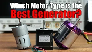 Which Motor Type is the Best Generator? || DC, BLDC or Stepper? (Experiment)