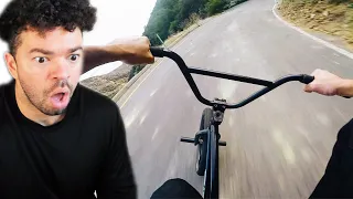 Reacting To My Most INTENSE BMX HILL BOMB - TOP SPEED *NO BRAKES*