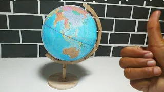 How to make a globe from ice cream sticks