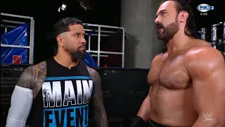 Drew McIntyre confronta a Jey Uso en Backstage - WWE Raw 23/10/2023 (En Español)