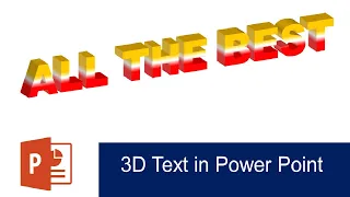 How to write 3D text in PowerPoint | 3D text in PPT | R4Tech