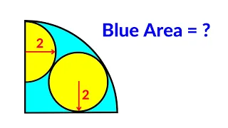 Very Nice Geometry Problem | Circle and semicircle inside a quarter circle | 2 Methods