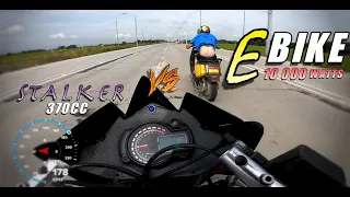 EBIKE (10 000 watts) vs STALKER (370cc) - SOBRANG LAKAS NG E BIKE