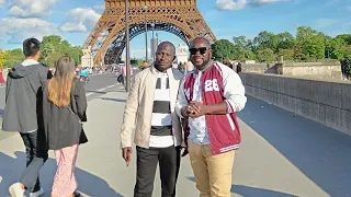 Kitabu And Buba In PARIS FRANCE Eiffel Tower