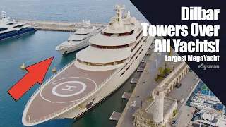 Largest Yacht in World - Dilbar Towers Over All Yachts! - Largest Yacht