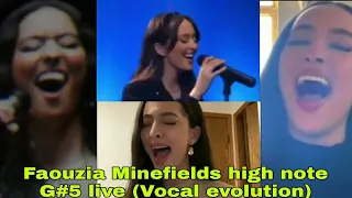 Faouzia-Minefields high note (G#5) live performance // Vocal Evolution