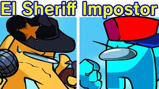 Friday Night Funkin' Vs Yellow Impostor, Sheriff Showdown Semana Completa 1 + Escenas (Among US)