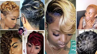 THE HAIRSTYLES ARE SO! CUTE👉Trendy Short Hairstyles Ideas For Black Women 🌹👌