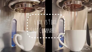 6 Bar vs 9 Bar Shot Comparison ( Slayer Modded Breville Dual Boiler ) #shorts #brevilledualboiler