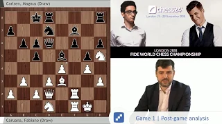 Svidler's Caruana-Carlsen Game 1 Analysis - 2018 FIDE World Chess Championship