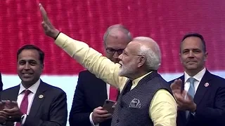 Howdy Modi: PM Modi arrives at NSG stadium amid rousing welcome