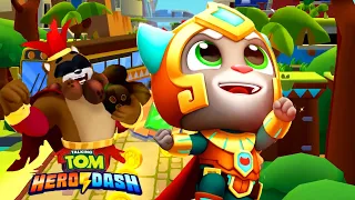 Talking Tom Hero Dash Обновление: Новый ТОМ-ЗОЛОТАЯ ВСПЫШКА и Новая Локация Джунгли!