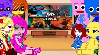 Poppy Playtime Chapter 3 React To Poppy Playtime Chapter 1,2,3 All Bosses Deaths Comparison