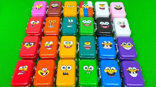 Looking Spongebob Squarepants With SLIME Mini Suitcase, Mini Bag…Mix Coloring! ASMR