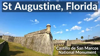 Exploring (On Foot & Trolley) St Augustine, Florida To See Castillo de San Marcos National Monument