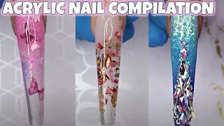 XXL Coffin nail compilation - USING ACRYLIC