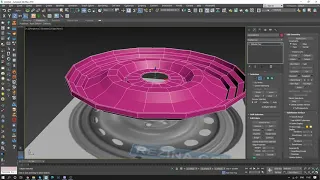 Моделирование колесного диска 3d max 2 (turbosmooth)