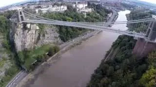 Aerial views of the Clifton Suspension Bridge