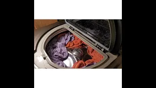 LG pedestal washer. First load, 2 towels, normal cycle, warm water.