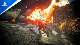 [PS5] One of The Most Epic Scene in Uncharted 4 | Tower Collapse (4K 60FPS HDR)