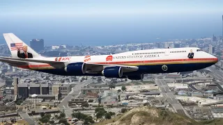 President Trump's VC-25 Emergency Landing When Pilot Got Stomach Ache | GTA 5